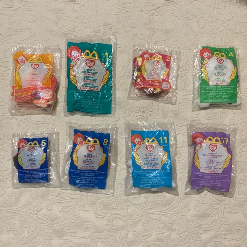 Ty Teenie Beanie Babies Vintage McDonald’s Happy Meal Collectable Promotion Toy